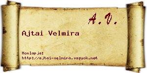 Ajtai Velmira névjegykártya